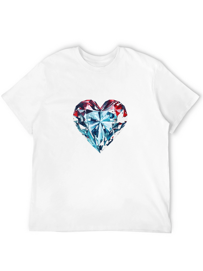 Diamond Heart Graphic Tee - Classic Black