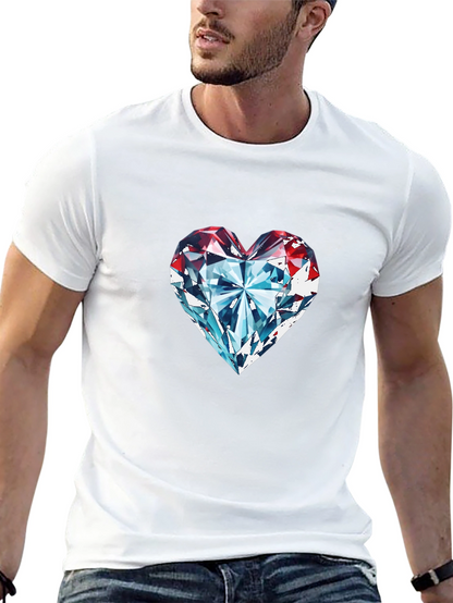 Diamond Heart Graphic Tee - Classic Black