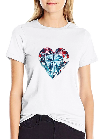 Diamond Heart Graphic Tee - Classic Black