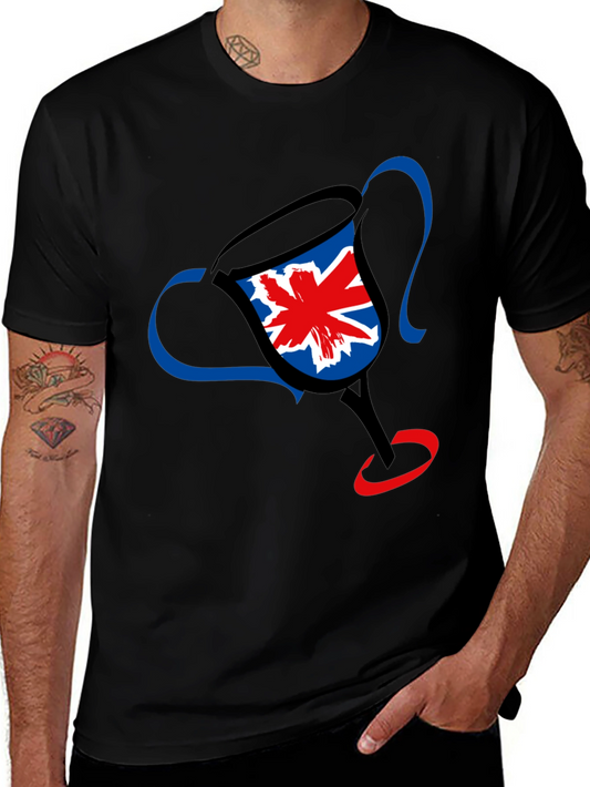 UK Flag Trophy Graphic Tee - Black