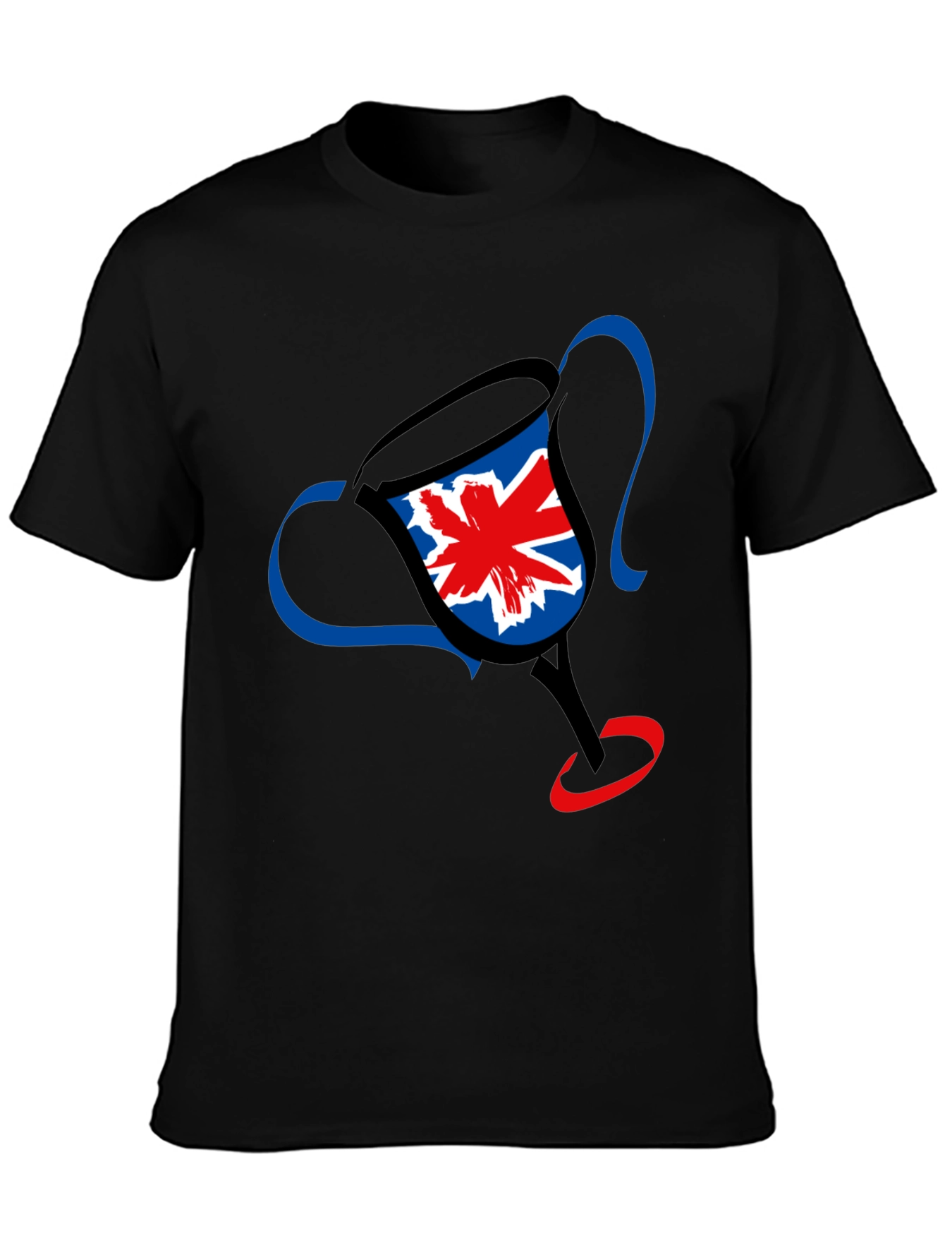 UK Flag Trophy Graphic Tee - Black