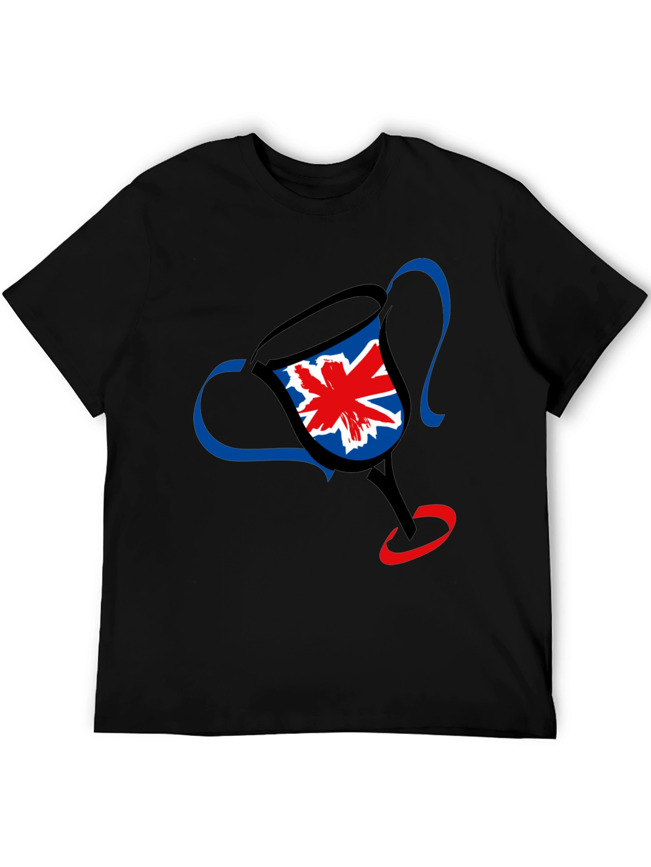 UK Flag Trophy Graphic Tee - Black