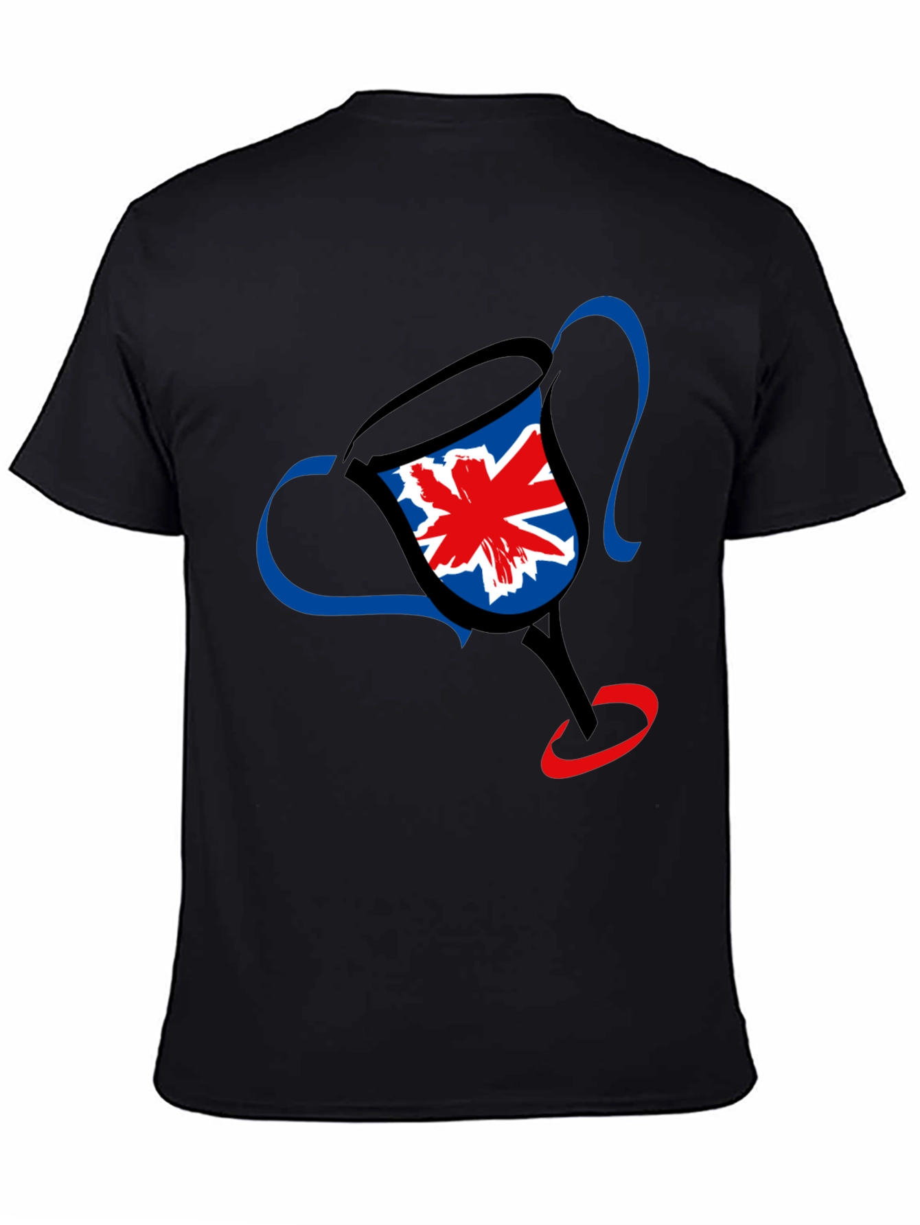 UK Flag Trophy Graphic Tee - Black
