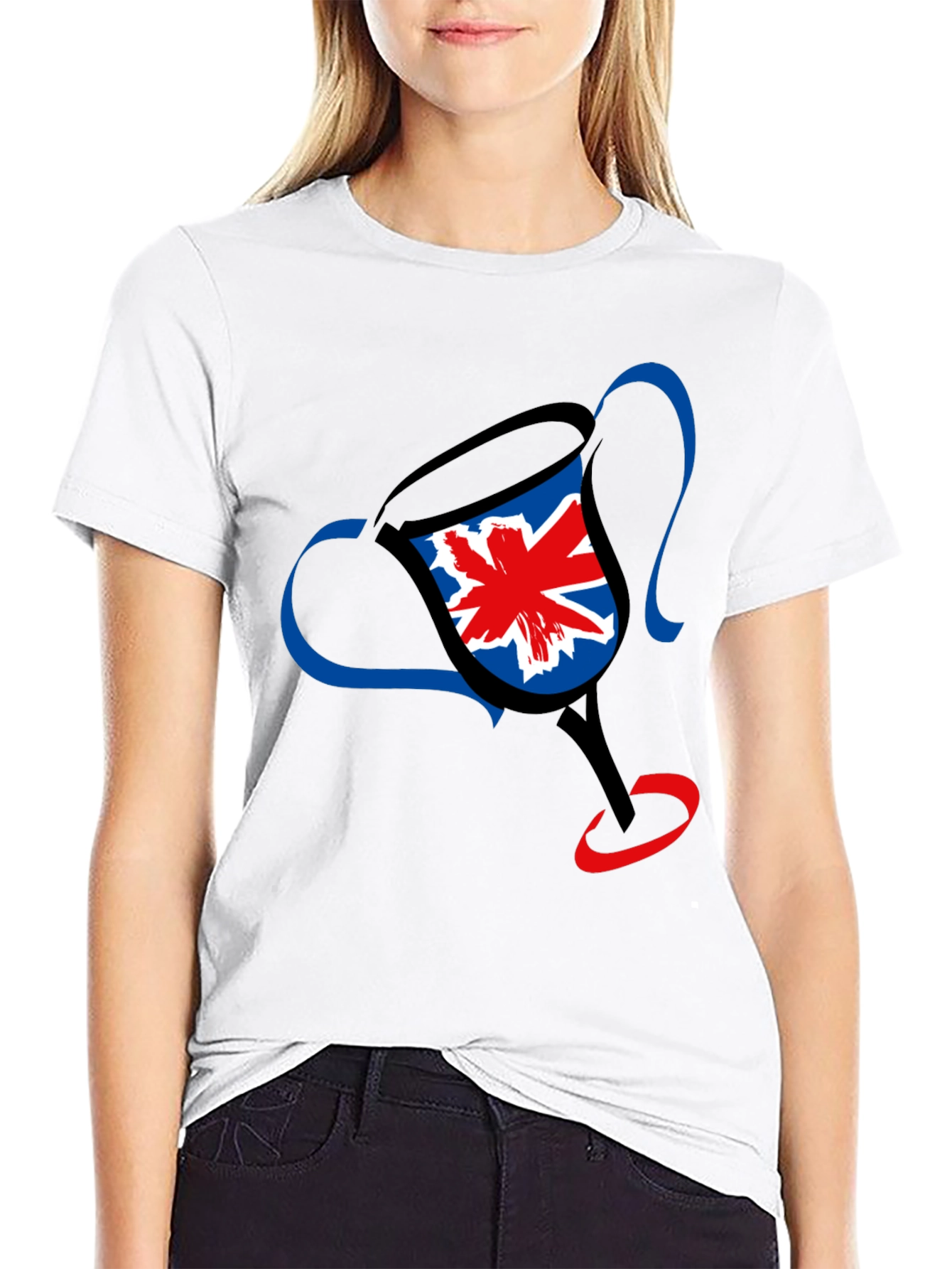 UK Flag Trophy Graphic Tee - Black