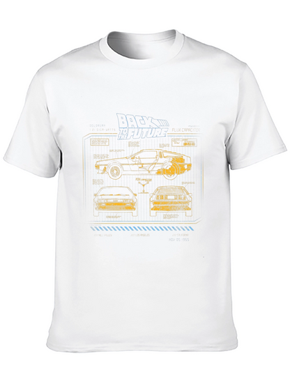 Back to the Future Blueprint Graphic T-Shirt