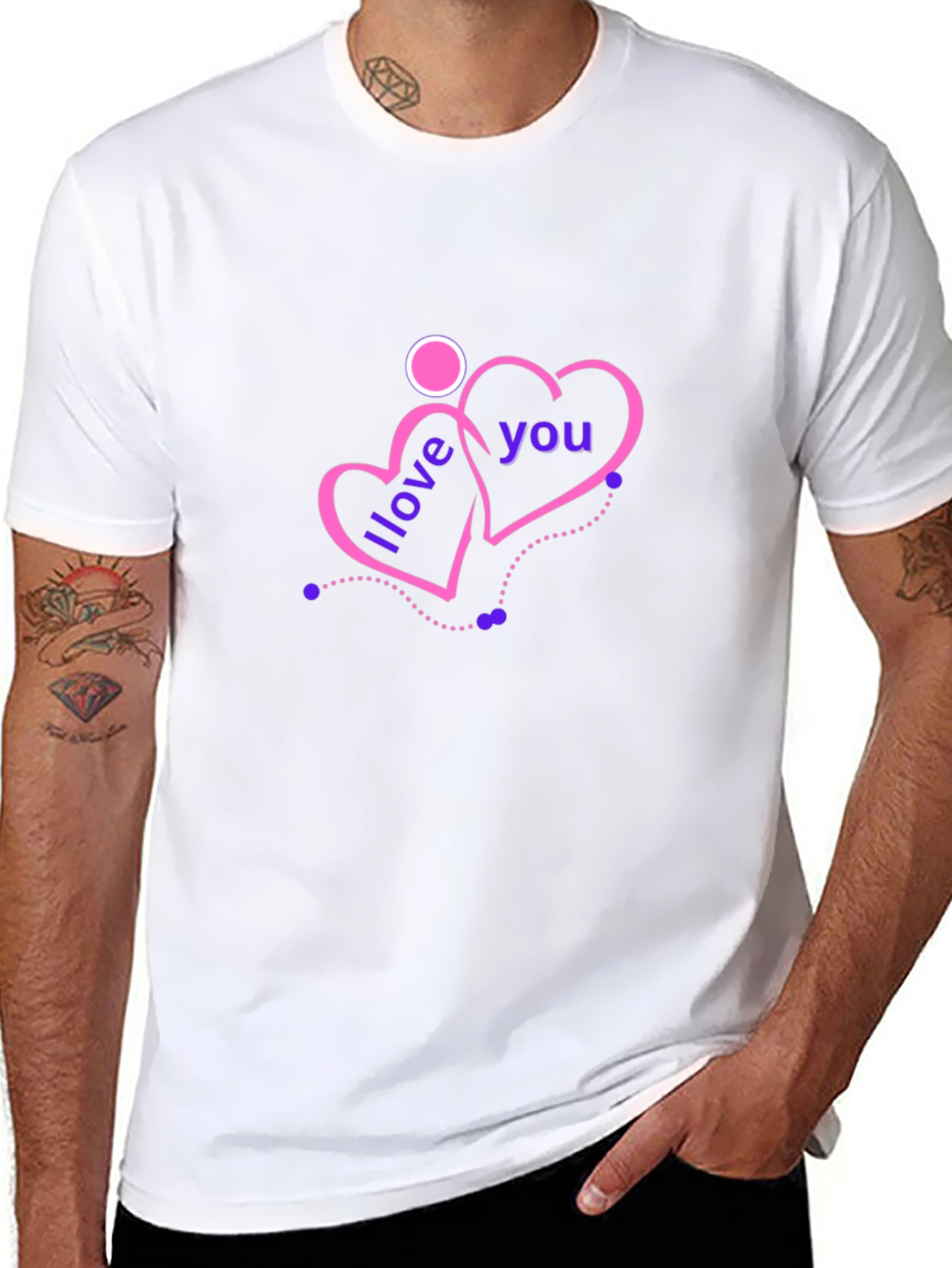 I Love You Hearts Graphic Tee