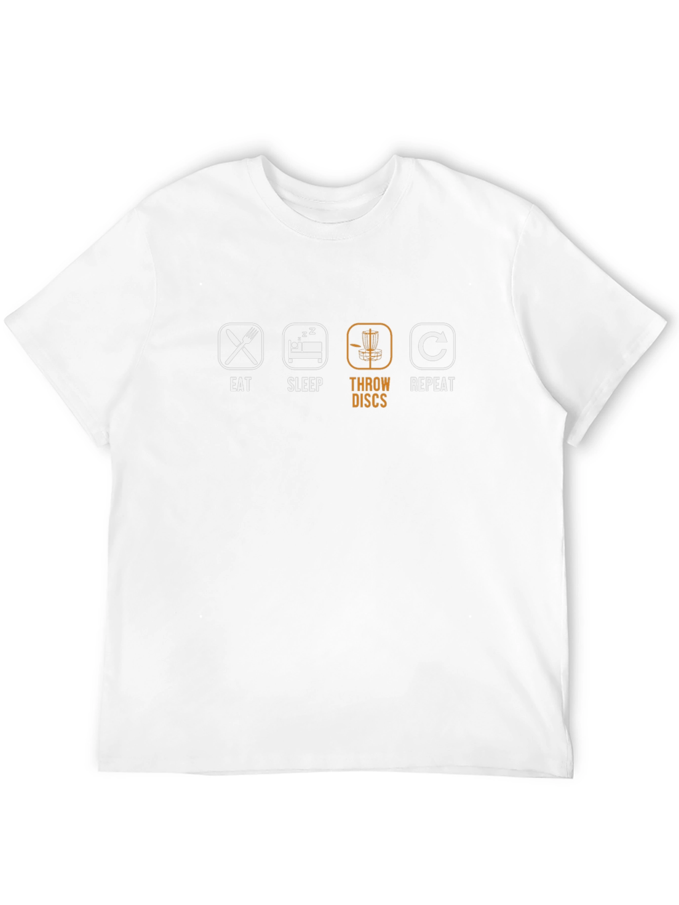 Eat Sleep Throw Discs Repeat Black T-Shirt