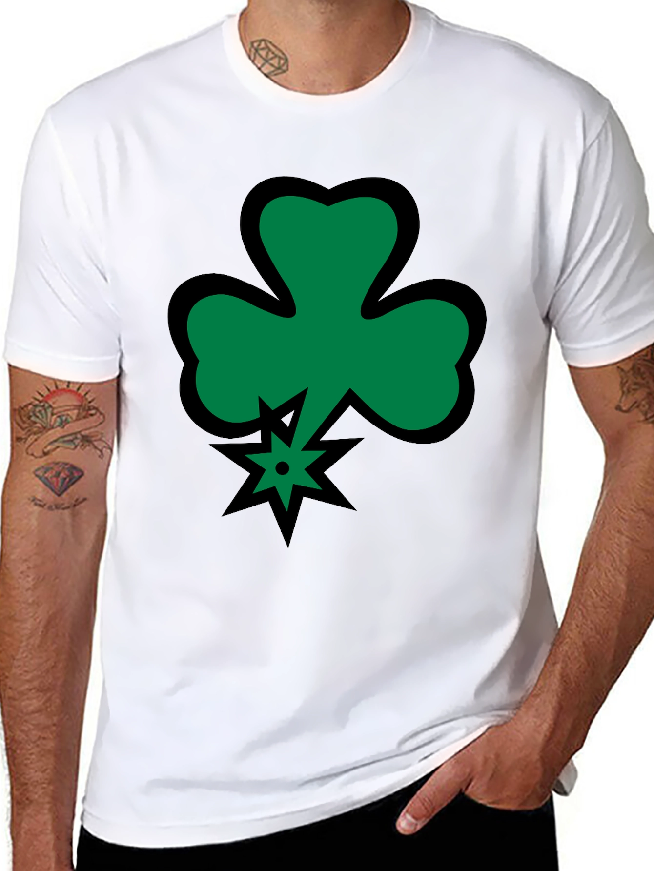 Shamrock Luck Black T-Shirt