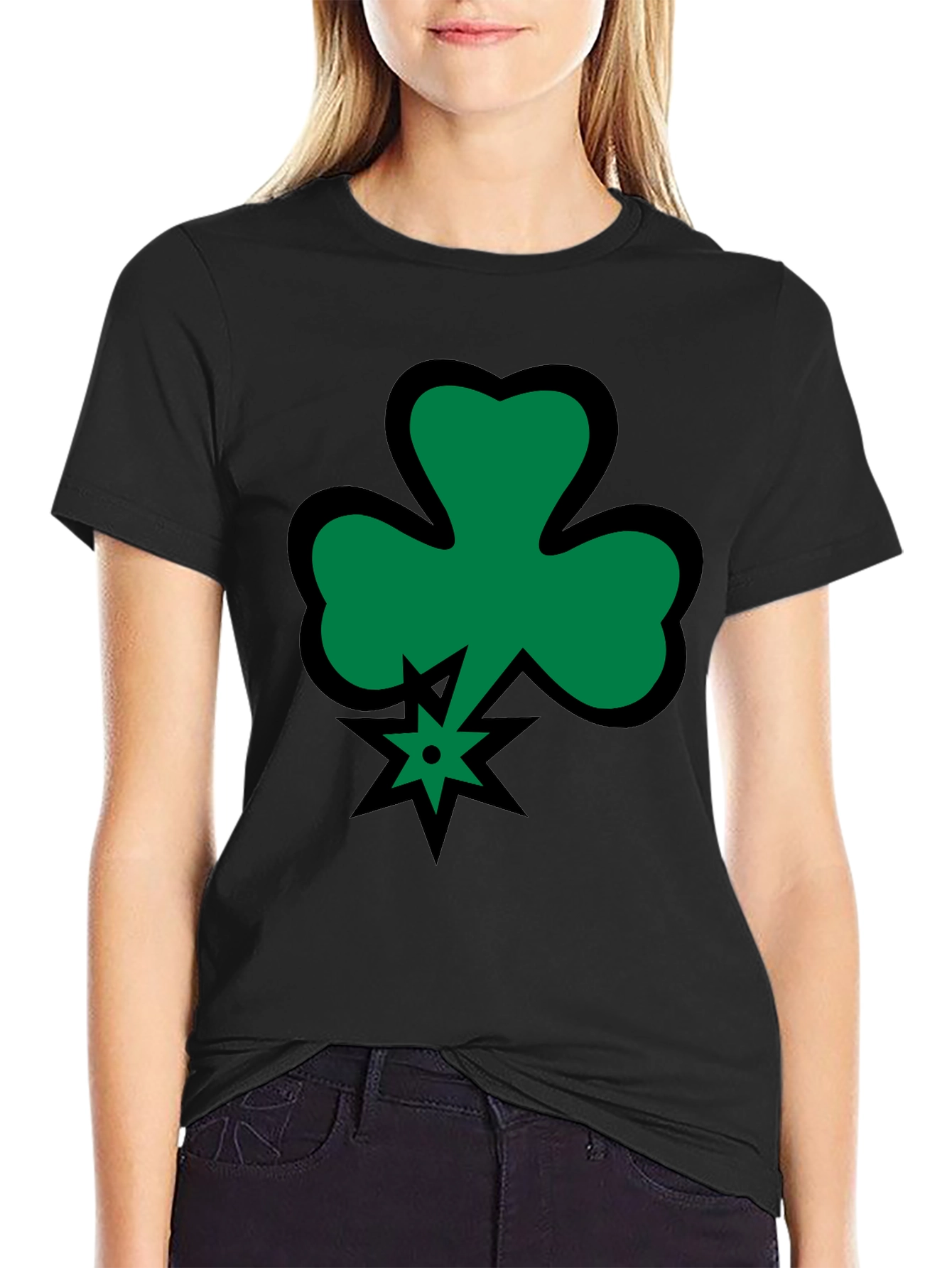 Shamrock Luck Black T-Shirt