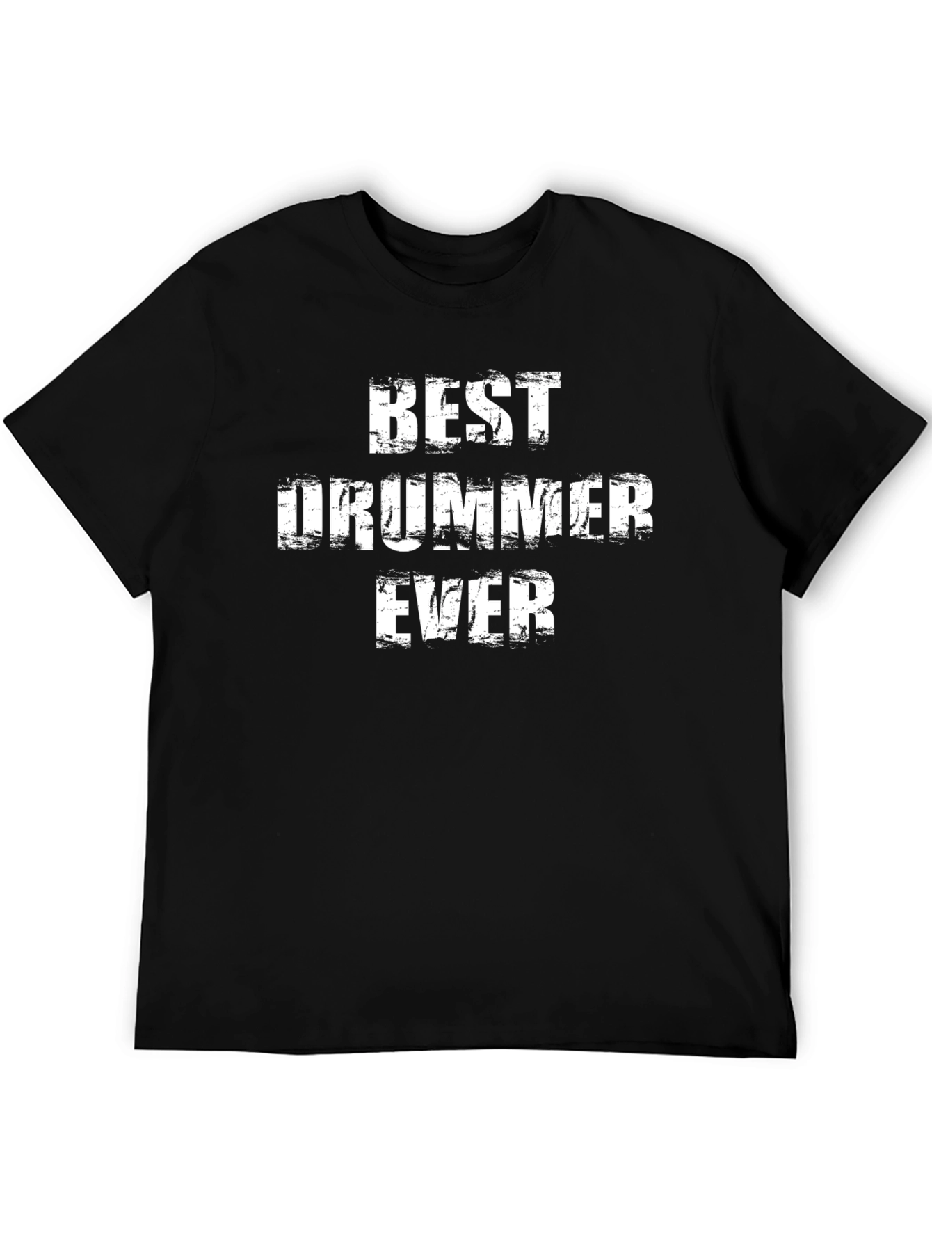 Best Drummer Ever T-Shirt - Black Crew Neck Tee