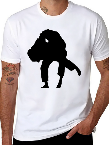 Black Silhouette Judo Graphic Tee - Martial Arts Apparel