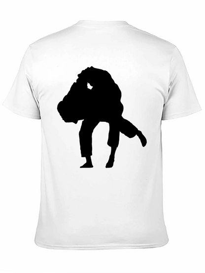 Black Silhouette Judo Graphic Tee - Martial Arts Apparel