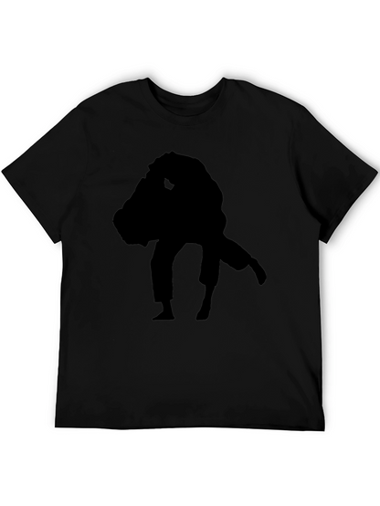 Black Silhouette Judo Graphic Tee - Martial Arts Apparel