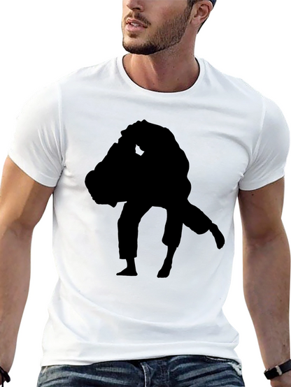 Black Silhouette Judo Graphic Tee - Martial Arts Apparel