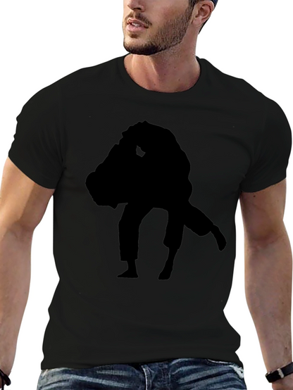 Black Silhouette Judo Graphic Tee - Martial Arts Apparel