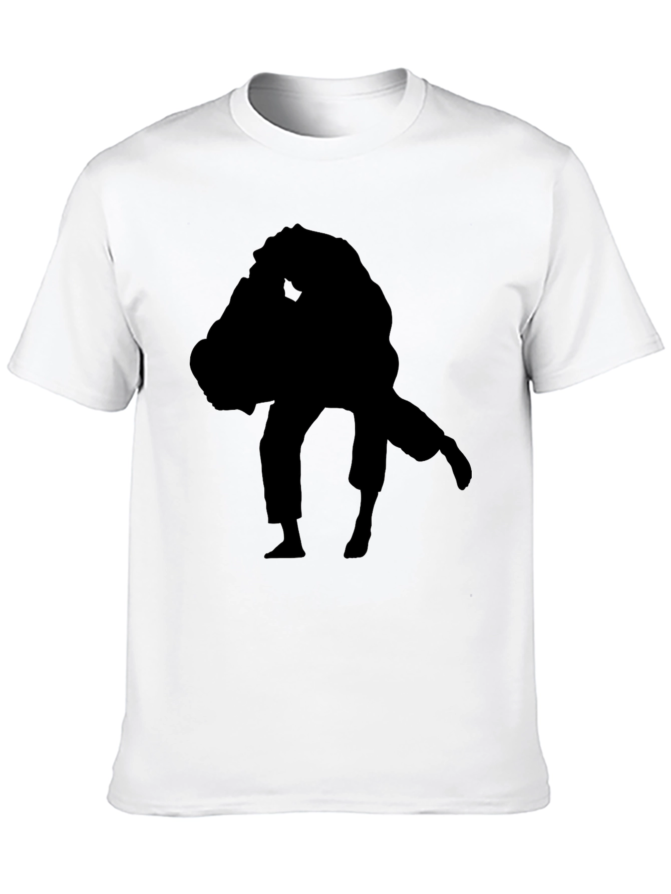 Black Silhouette Judo Graphic Tee - Martial Arts Apparel