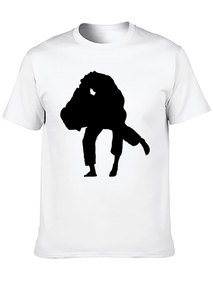 Black Silhouette Judo Graphic Tee - Martial Arts Apparel