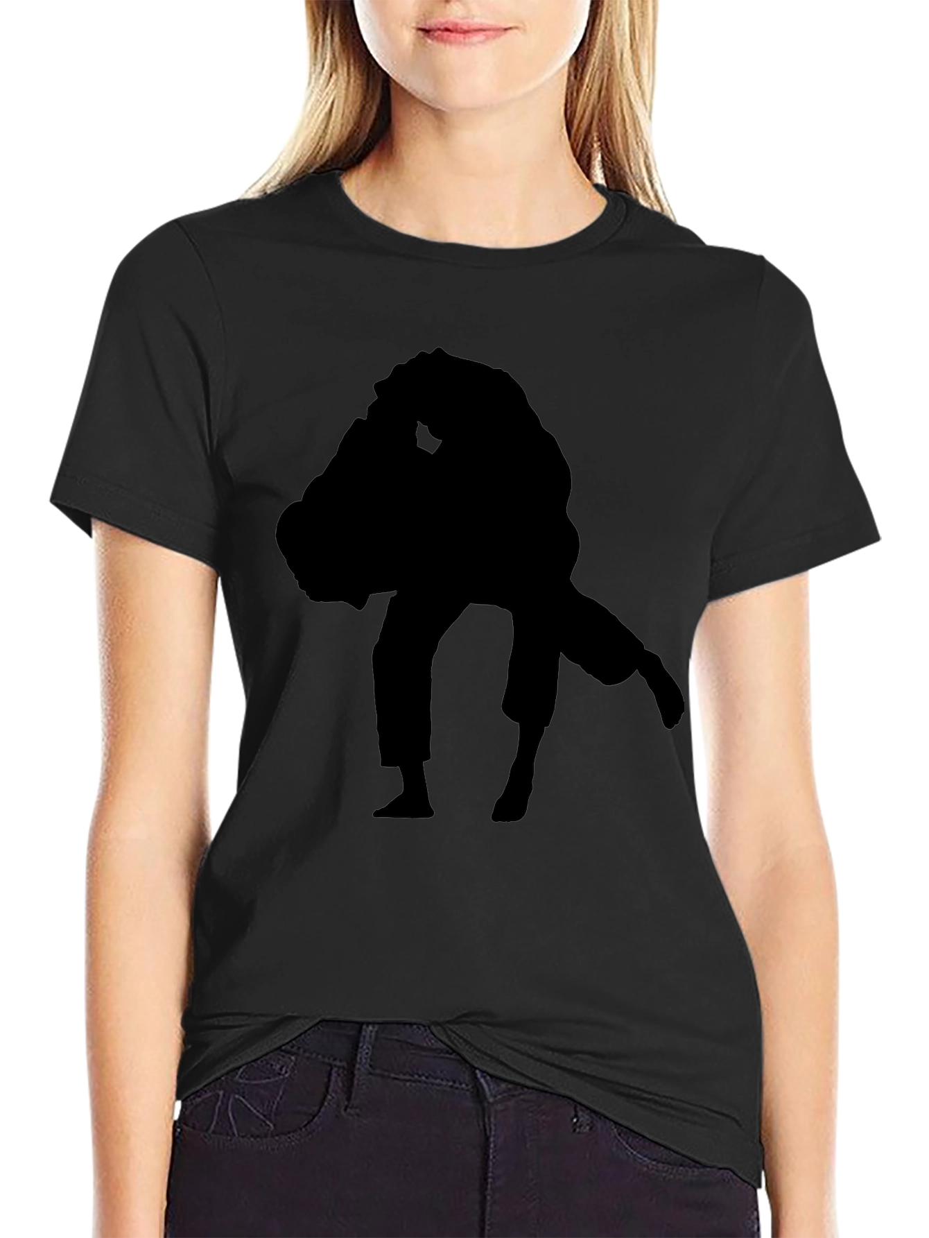 Black Silhouette Judo Graphic Tee - Martial Arts Apparel