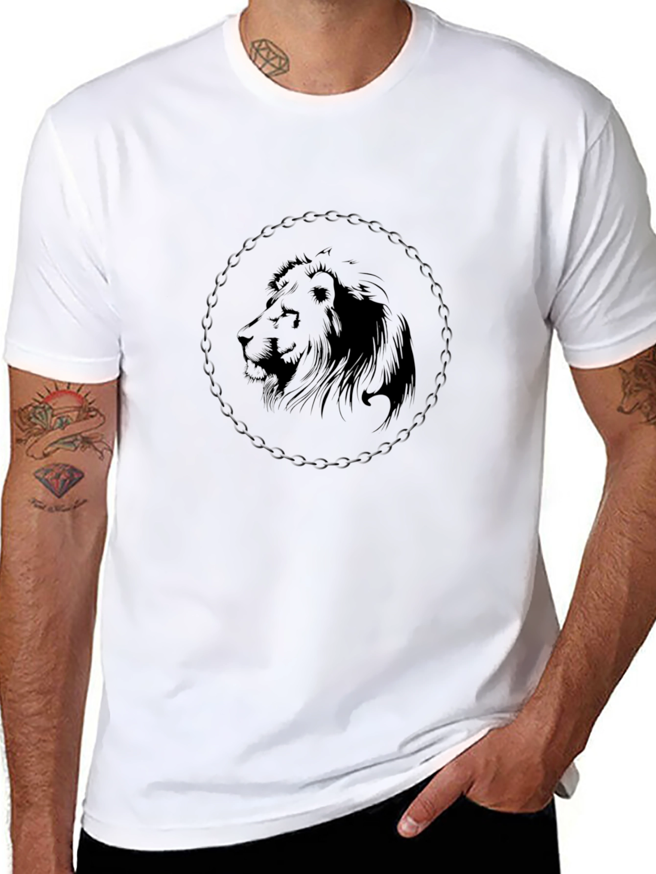 Lion Graphic Black T-Shirt - Stylish Mens Fashion Tee