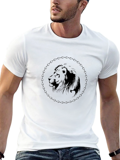 Lion Graphic Black T-Shirt - Stylish Mens Fashion Tee