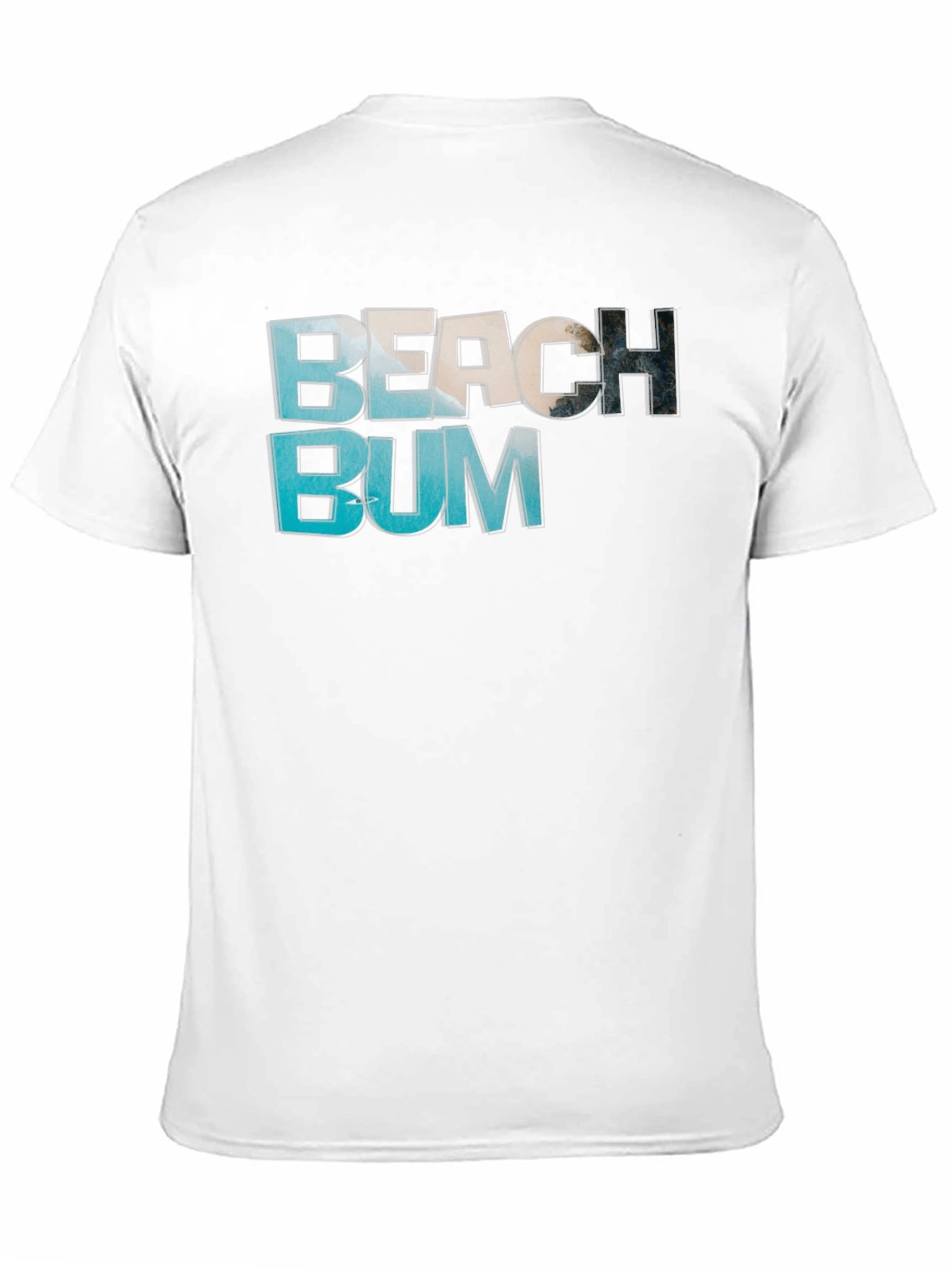 Beach Bum Graphic Tee - Casual Black T-Shirt