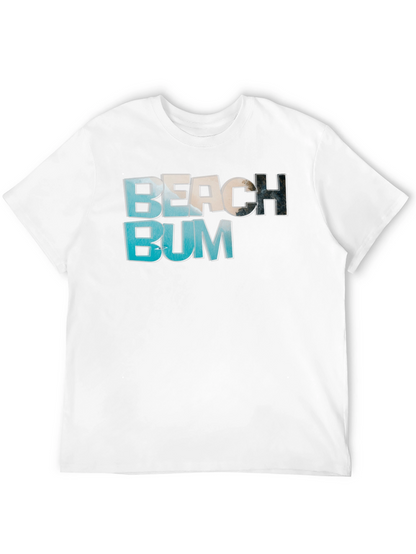 Beach Bum Graphic Tee - Casual Black T-Shirt
