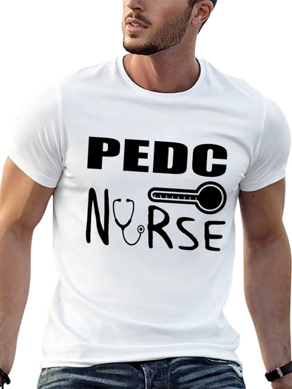 Pediatric Nurse T-Shirt - Medical Thermometer Stethoscope Design