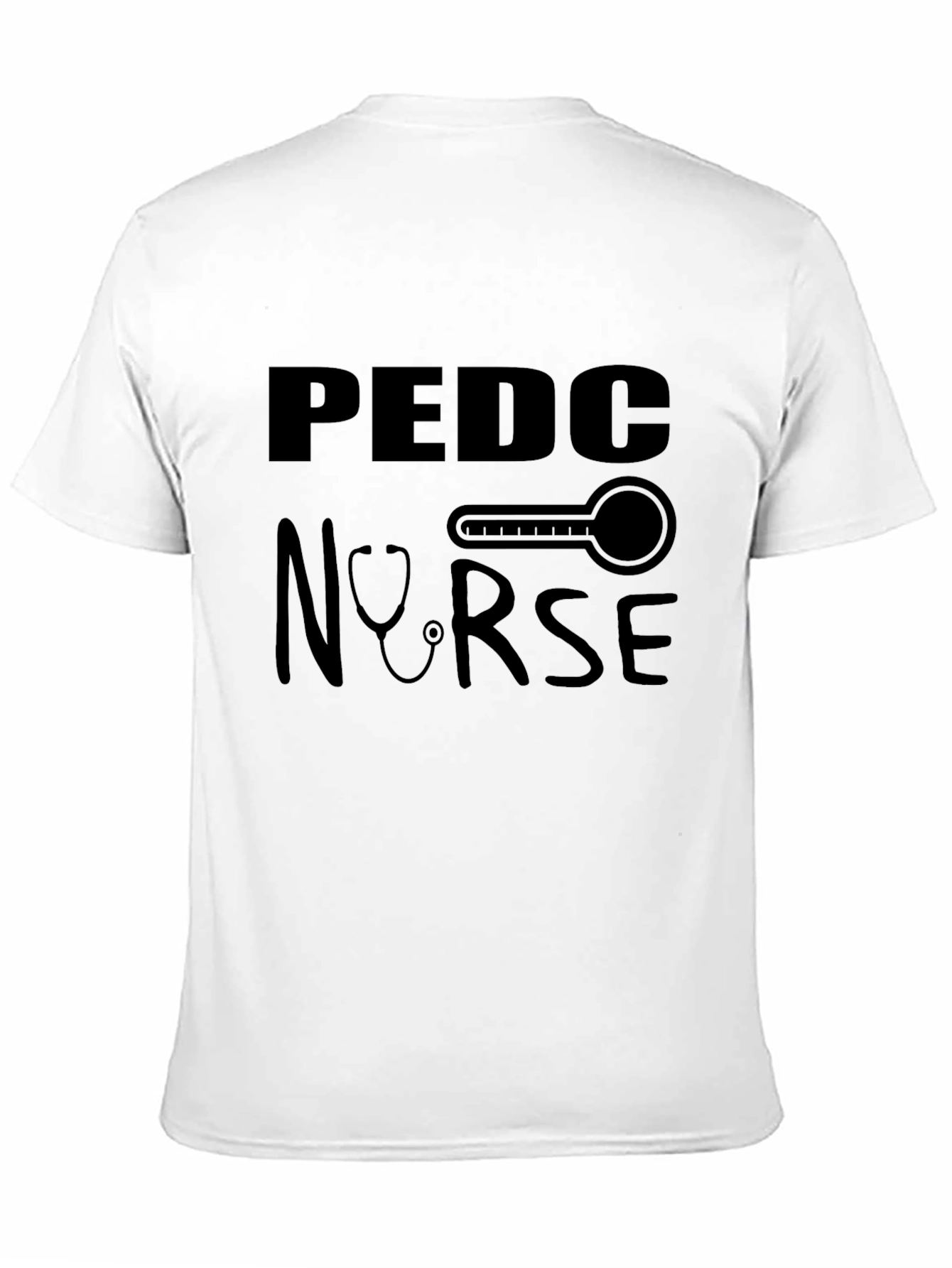 Pediatric Nurse T-Shirt - Medical Thermometer Stethoscope Design