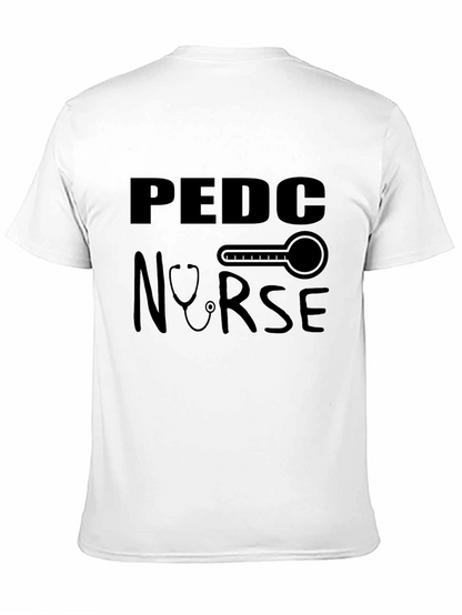 Pediatric Nurse T-Shirt - Medical Thermometer Stethoscope Design