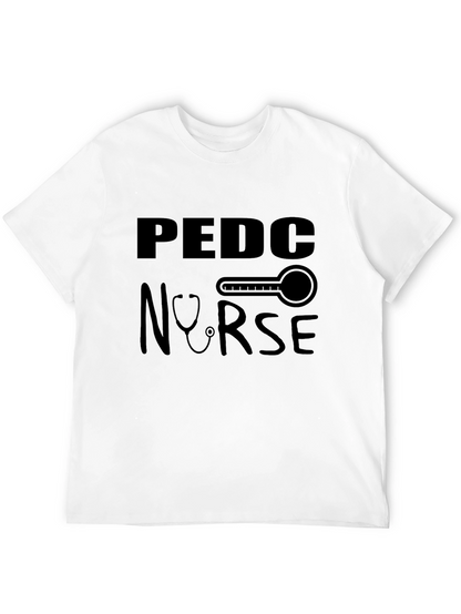 Pediatric Nurse T-Shirt - Medical Thermometer Stethoscope Design