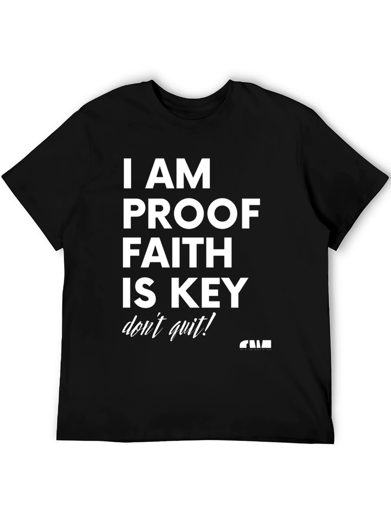 Faith is Key Graphic T-Shirt - Black
