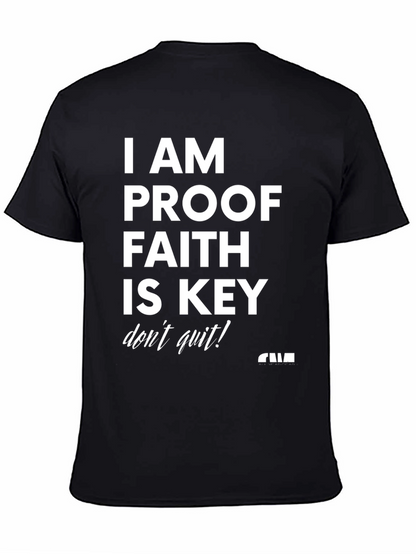 Faith is Key Graphic T-Shirt - Black