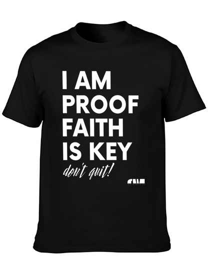 Faith is Key Graphic T-Shirt - Black