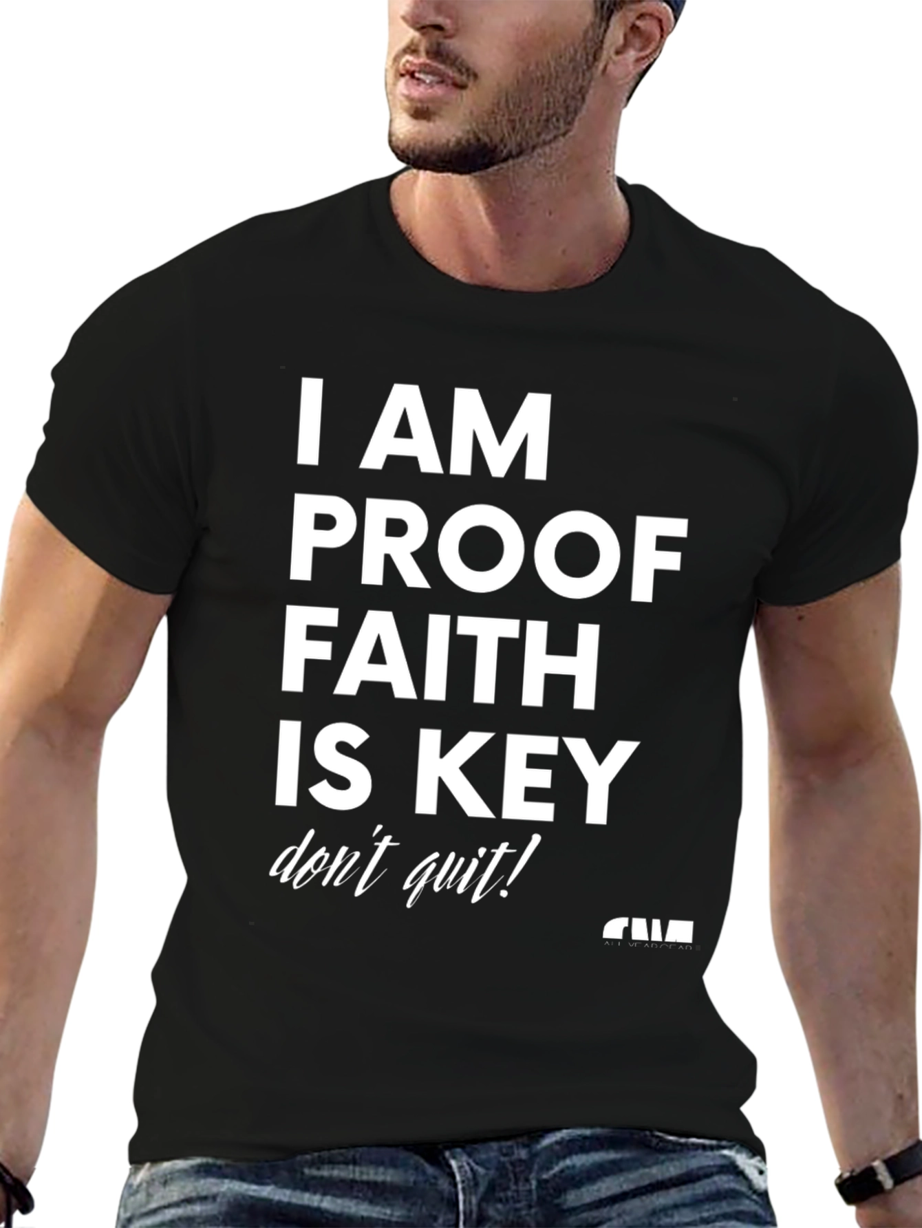 Faith is Key Graphic T-Shirt - Black