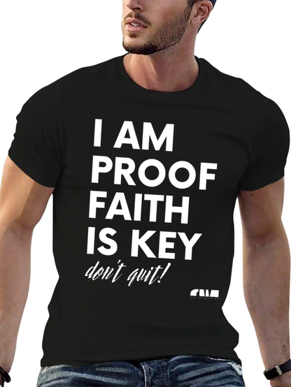 Faith is Key Graphic T-Shirt - Black