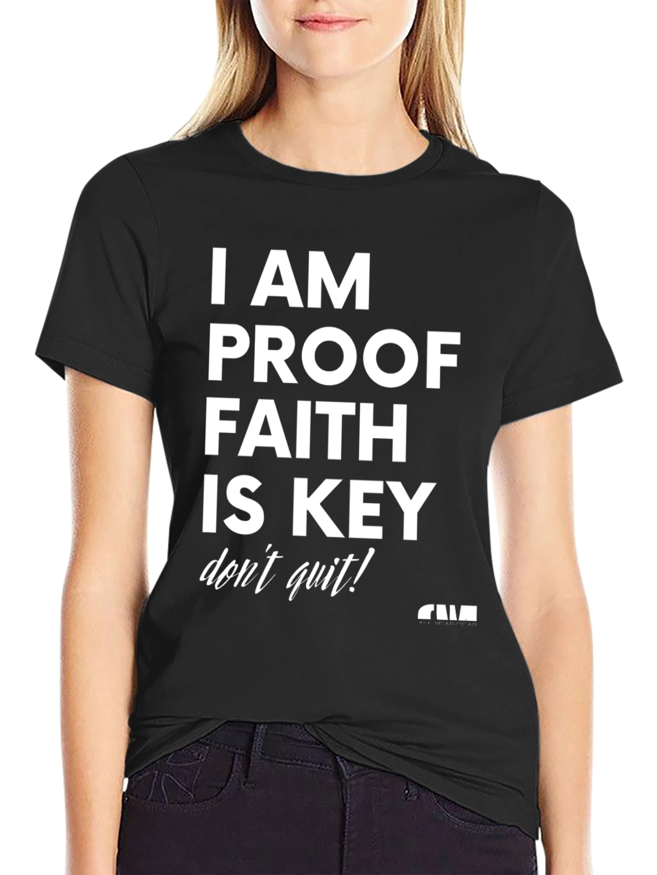 Faith is Key Graphic T-Shirt - Black