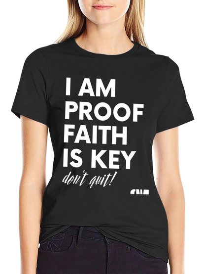 Faith is Key Graphic T-Shirt - Black