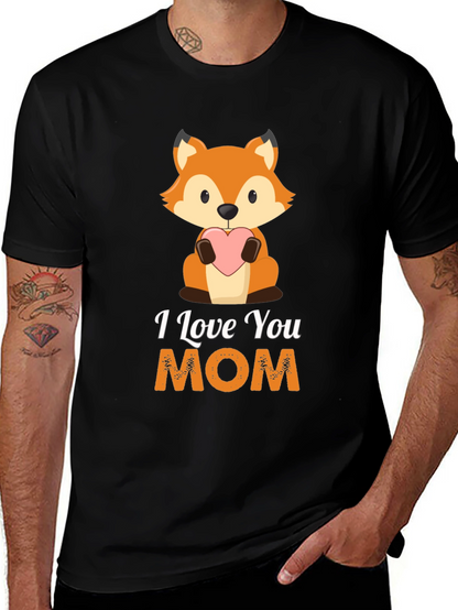 I Love You Mom Fox Graphic T-Shirt