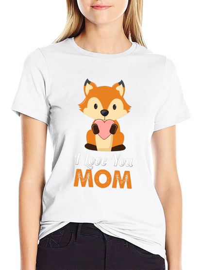 I Love You Mom Fox Graphic T-Shirt