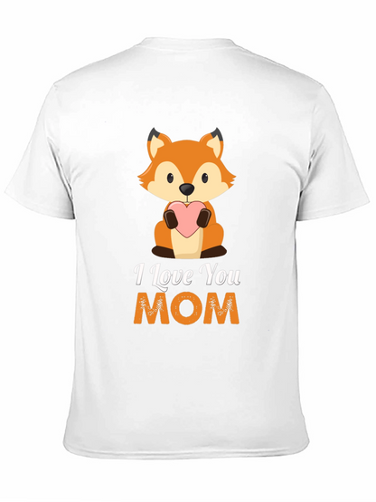 I Love You Mom Fox Graphic T-Shirt