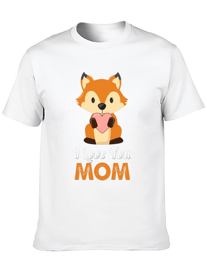 I Love You Mom Fox Graphic T-Shirt