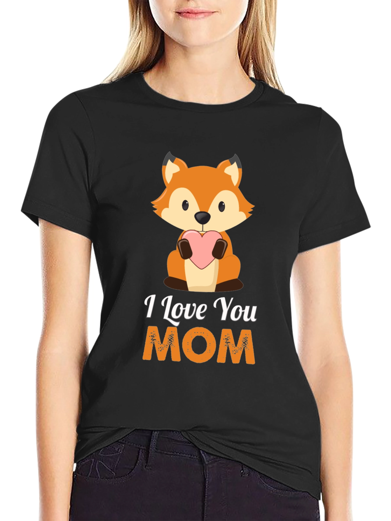 I Love You Mom Fox Graphic T-Shirt