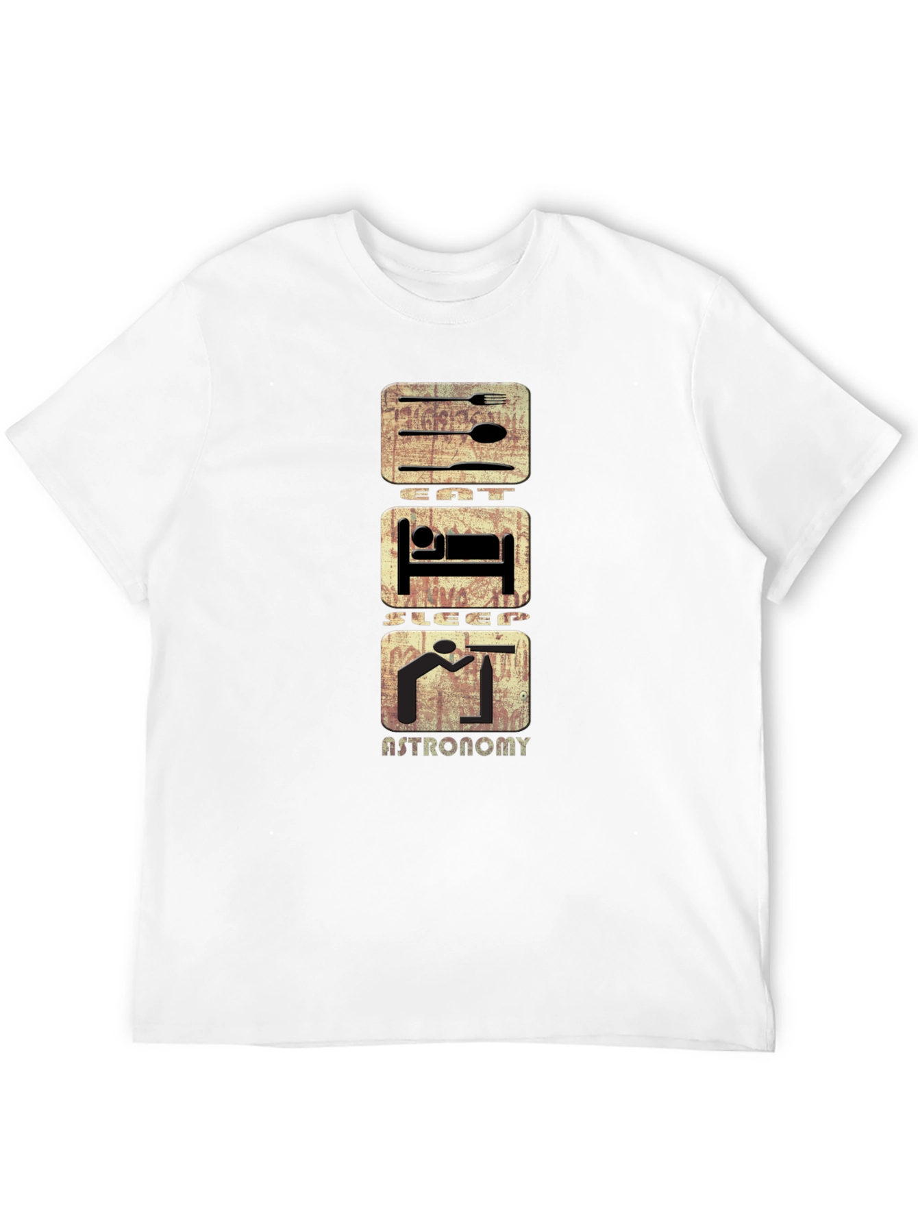 Eat Sleep Astronomy T-Shirt - Black Cotton Tee