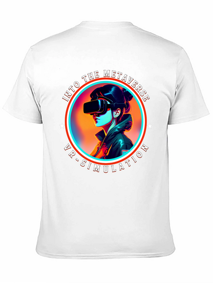 Metaverse VR Simulation Black T-Shirt