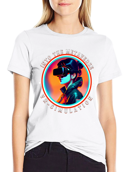 Metaverse VR Simulation Black T-Shirt