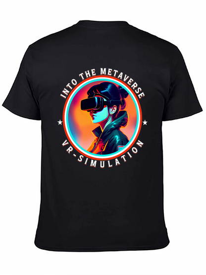 Metaverse VR Simulation Black T-Shirt