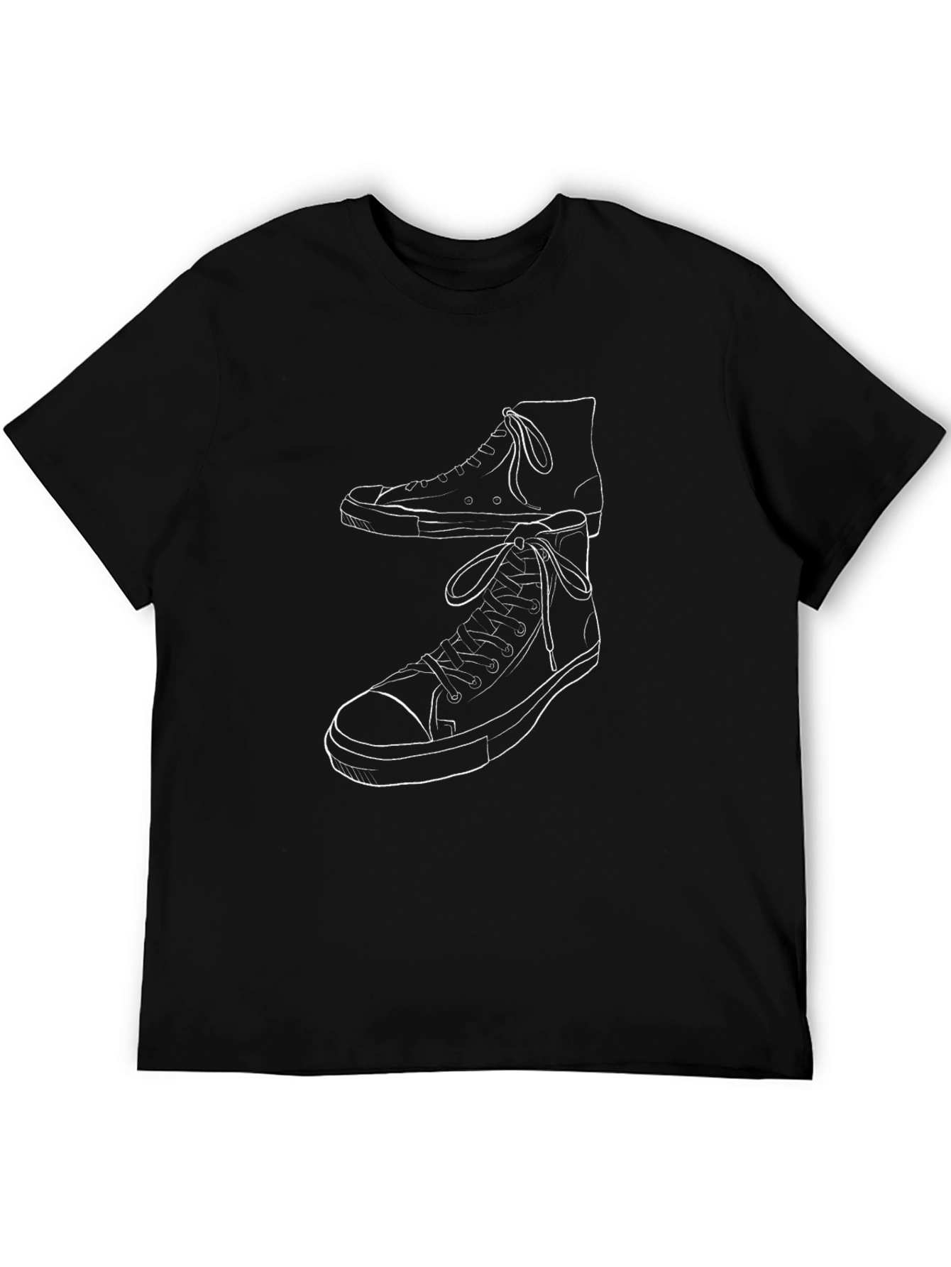 Cool Graphic Tee - Shoe Art Black T-Shirt