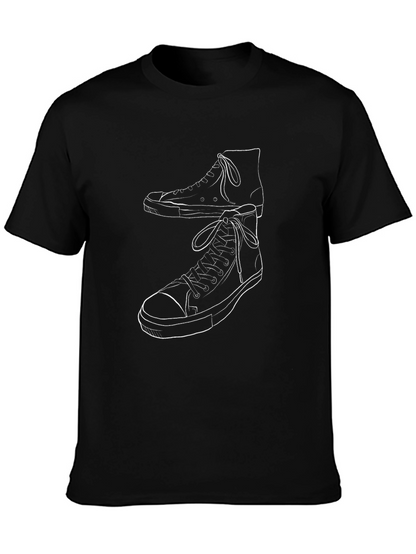 Cool Graphic Tee - Shoe Art Black T-Shirt