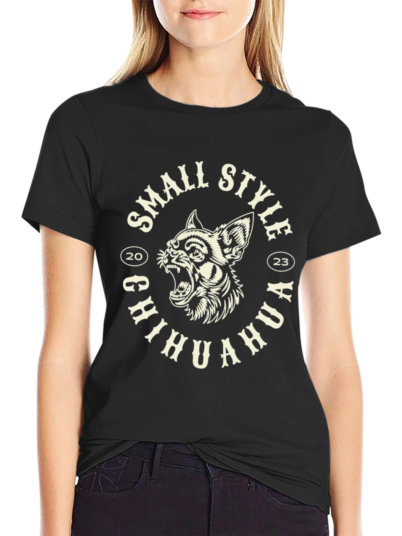 Small Style Chihuahua T-Shirt - Black