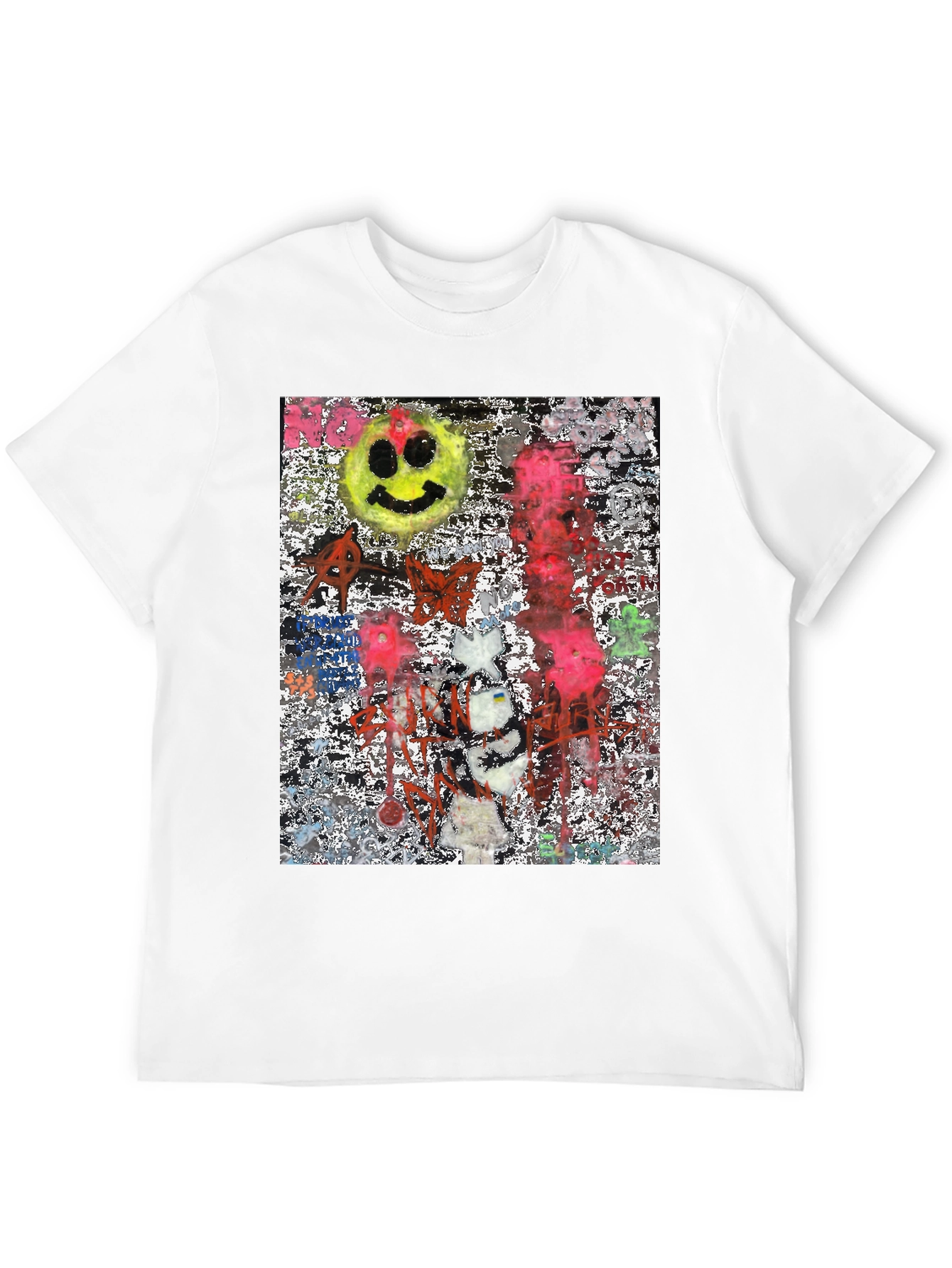 Edgy Graphic Print Crew Neck T-Shirt